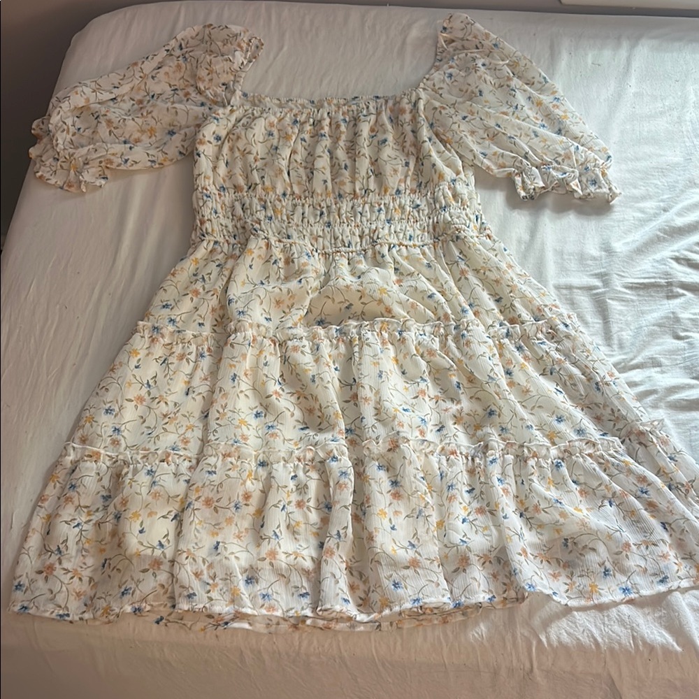 Floral Puff Sleeve Dress